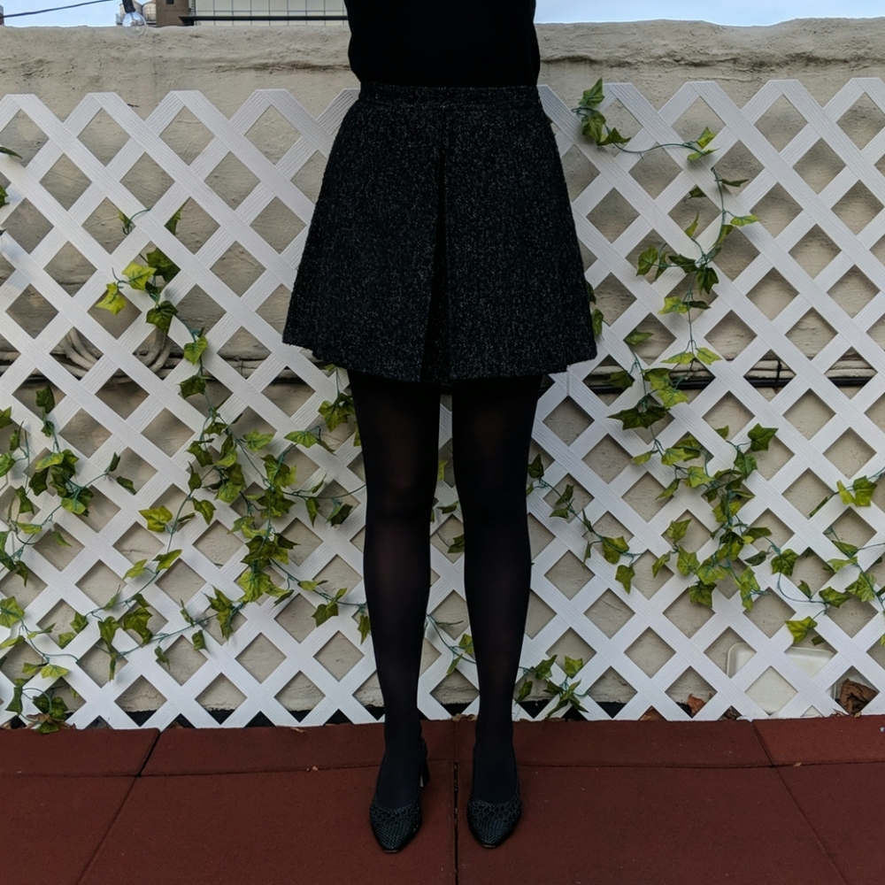 Club Monaco black wool mini skirt